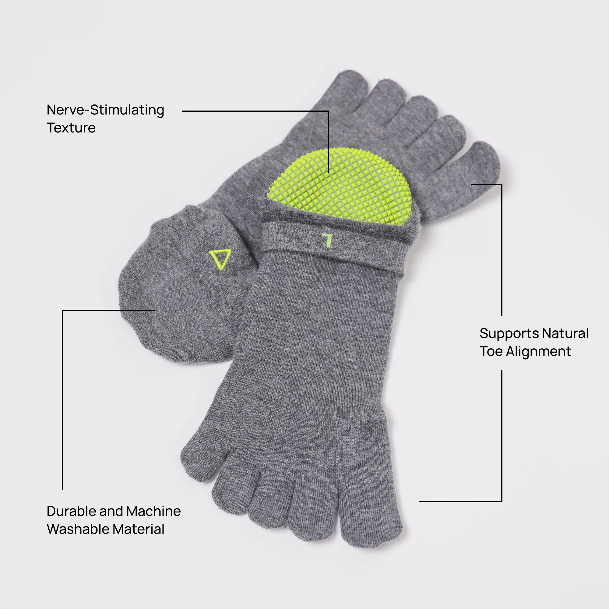 Textured Toe Socks - Image 3